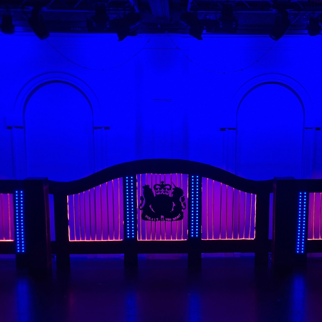 Custom addressable LED lighting on the DIANA: The Musical set